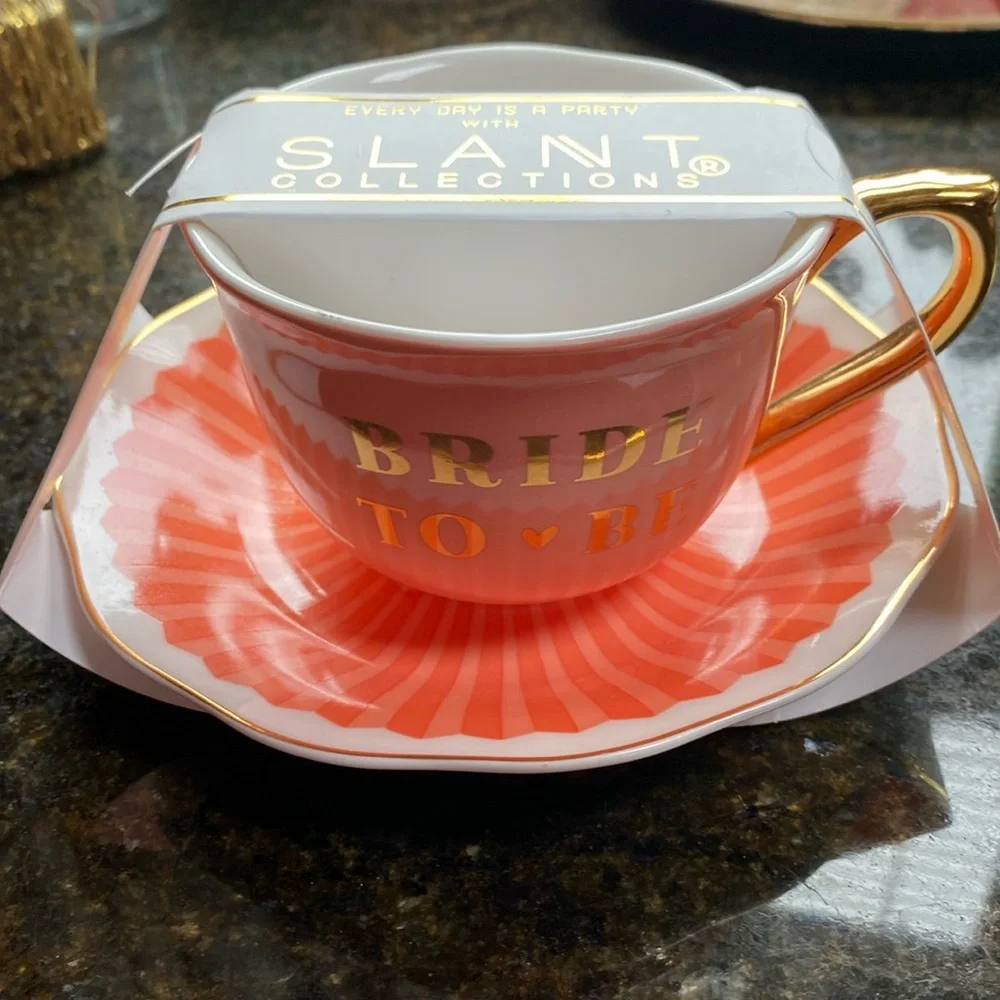 🆕 slant collections tea cup with saucer - Picture 1 of 4